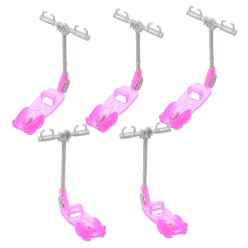 Toddmomy 5 Stück Puppe Scooter-Modell Puppenspielhaus Scooter bewegliches Scooter-Modell Puppe Roller Spielhauszubehör Puppe Scooter Prop Plastik von Toddmomy