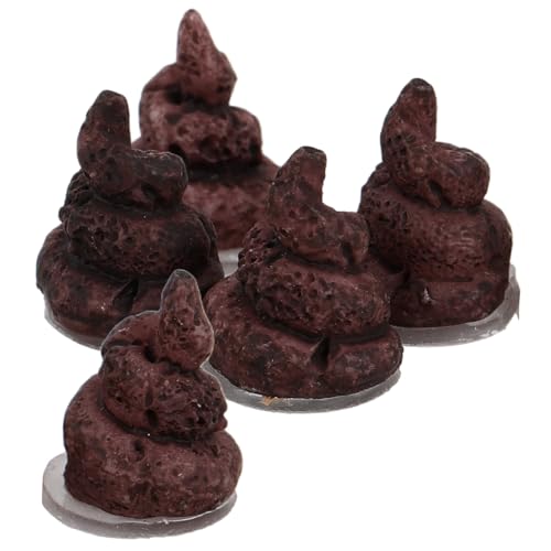 Toddmomy 5 Stück Simulation Poop Mini Poop Streich Poop Fake Poo Poop Party Dekorationen Poop Spiel Poop Harz Hellbraun von Toddmomy