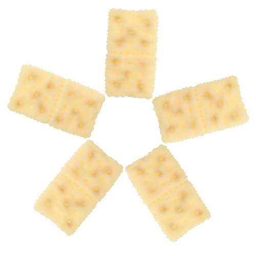 Toddmomy 5 Stück Soda-Cracker-Modell Weiße Schokolade Schokoladenmodell Schokoladenspielzeug Gefälschte Schokolade Weiße Schmelzende Schokolade Vorgibt Simulation Schokolade Harz von Toddmomy