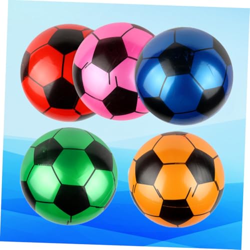 Toddmomy 5 Stück Teiliges Aufblasbare Hüpfbälle aus Robustem PVC Interaktives Fußballspielzeug für Leicht zu Aufblasen für Drinnen und Draußen Bunte für Jungen und Mädchen Zufällige Farbe von Toddmomy