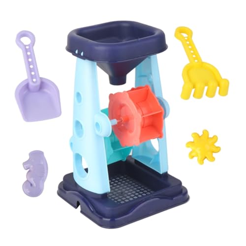 Toddmomy 5 Stück Teiliges Beach Toys Set Sandspielzeug mit Sandwerkzeugen und Schaufel Kreatives Sandspielzeug für Kleinkinder Robustes Material Zubehör in Blau und Zufällige Farbe von Toddmomy