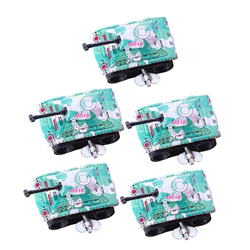 Toddmomy 5 Stück Teiliges Blechspielzeug Tank Wind Up Lustige Kleine Panzer für Kreative Motorik von Toddmomy