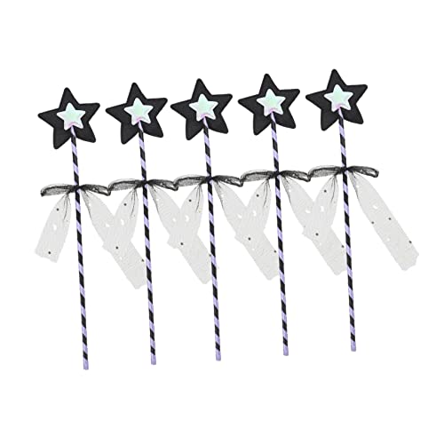 Toddmomy 5 Stück Teiliges Feenstab für Sternform mit Ribbons Leichtes Tanzspielzeug für Partys als Geburtstagsgeschenk und Klassenbelohnung von Toddmomy