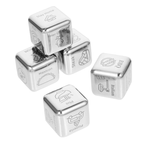 Toddmomy 5 Stück Teiliges Food Dice Austauschbare Muster Batteriefrei Stressreduzierend Vielseitig für Dinner Party Familie Kreative Essensentscheidungsspielzeug Toddmomy 5 Stück Teiliges Food Dice Austauschbare Muster Batteriefrei Stressreduzierend Vielseitig für Dinner Party Familie Kreative Essensentscheidungsspielzeug von Toddmomy