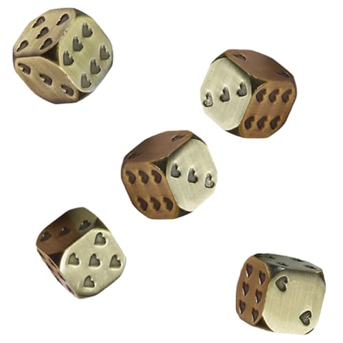 Toddmomy Metall Würfel mit Herzmuster – 5 Stück 13mm Spielwürfel mit Abgerundeten Ecken für Brettspiele Partys und Valentinstag Toddmomy Metall Würfel mit Herzmuster – 5 Stück 13mm Spielwürfel mit Abgerundeten Ecken für Brettspiele Partys und Valentinstag von Toddmomy