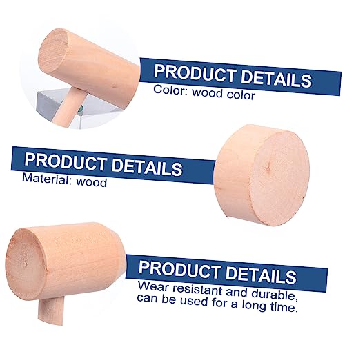 Toddmomy 5 Stück Teiliges Holzspielzeug Hammerset Holzhammer Holzklöppel Handgriff Langlebig für Kleinkinder Lernspielzeug und Hand Auge Koordination von Toddmomy