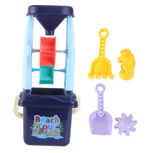 Toddmomy 5 Stück Teiliges Interaktives Sandspielzeug Set für Eltern Junge Mädchen Aktivitäten Sandspielzeug mit Schaufel Sanduhr und Eimer für Strand Gemischte Farben von Toddmomy