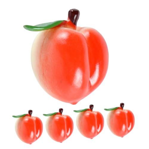 Toddmomy 5 Stück Teiliges Künstliche Pfirsichmodelle Realistische Dekorative Früchte für Fotografie Display und Heimdeko PVC Gefälschte Pfirsich Requisiten für Ladenbedarf von Toddmomy
