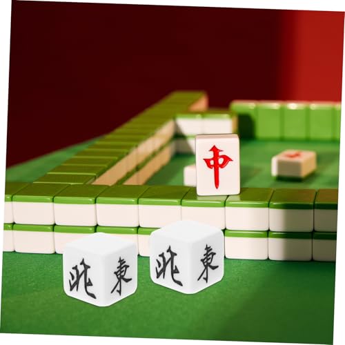 Toddmomy 5 Stück Teiliges Mahjong Würfel aus Robustem Acryl mit Windrichtungen Ost Süd West Nord Kompakt und Leicht Runde Ecken für Angenehmes Spielgefühl als Partyzubehör für Brettspiele von Toddmomy