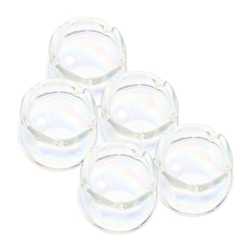 Toddmomy 5 Stück Teiliges Mini Aquarium aus Glas Kleine Miniatur Fischschalen Dekorative Mini Fischbecken für Puppenhaus und DIY Mikro Landschaft Platzsparend und Wiederverwendbar von Toddmomy