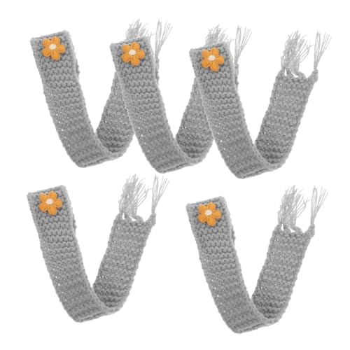 Toddmomy 5 Stück Teiliges Mini Strickschal aus Weicher Wolle Verstellbare Dekorativer Puppenschal für DIY Bastelprojekte Miniatur Schal für Puppenhaus und Flaschenaccessoires von Toddmomy