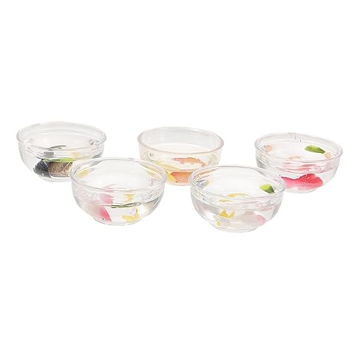 Toddmomy 5 Stück Teiliges Miniatur Fischaquarium Deko Realistische Koi Fisch Tank Ornamente für Miniaturgärten Puppenhäuser und Kreative Landschaften Zufällige Farbe von Toddmomy