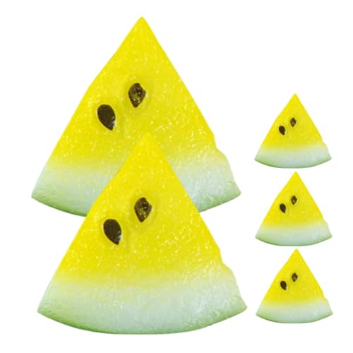 Toddmomy 5 Stück Teiliges Miniatur Wassermelonen Scheiben aus Harz Realistische Früchte Deko für Puppenhaus DIY Bastelzubehör Lebensechte Fruchtmodelle Vielseitig Einsetzbar von Toddmomy