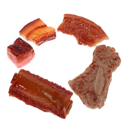 Toddmomy 5 Stück Teiliges Simulierte Fleischmodelle Realistische Deko für Fotografie Künstliche Schweinerippchen aus Stabilem Resin für Wohnkultur Toddmomy 5 Stück Teiliges Simulierte Fleischmodelle Realistische Deko für Fotografie Künstliche Schweinerippchen aus Stabilem Resin für Wohnkultur von Toddmomy
