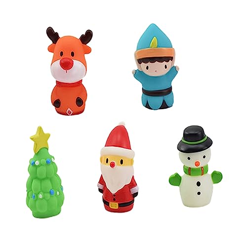 Toddmomy 5 Stück Teiliges Weiche Fingerpuppen für Vorschule Interaktive Handpuppen Weihnachtsmann Design Pädagogisch Fördernd für Eltern Junge Mädchen Kommunikation und Erzählspiele von Toddmomy