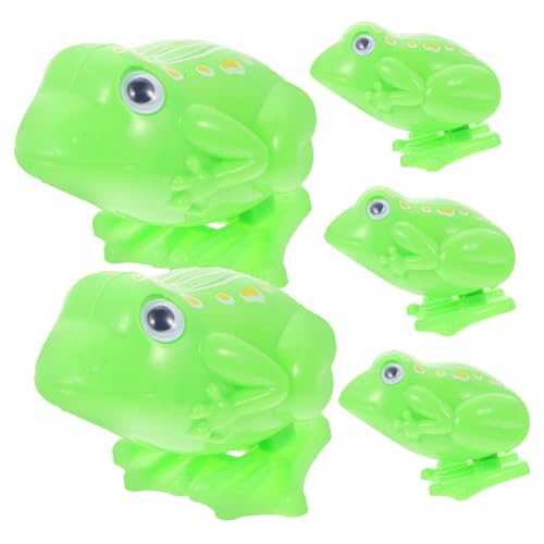 Toddmomy 5 Stück Uhrwerk-Frosch- Kleinkind Frösche Tierspielzeug Wind Party Mini Interaktives Eltern-Kind- kreatives Uhrwerkspielzeug Plastik Green von Toddmomy