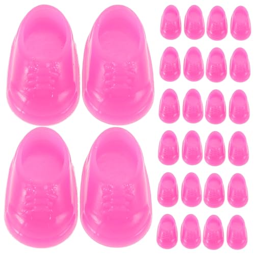 Toddmomy 50 Paare Kleine Gelbe Entenspielzeug Kleinkindschuhe Mädchen Mini-puppenhauszubehör Mit Hohen Absätzen Puppenstubenstiefel Kleinkind-Hausschuhe Füße Puppen Plastik Rosy von Toddmomy