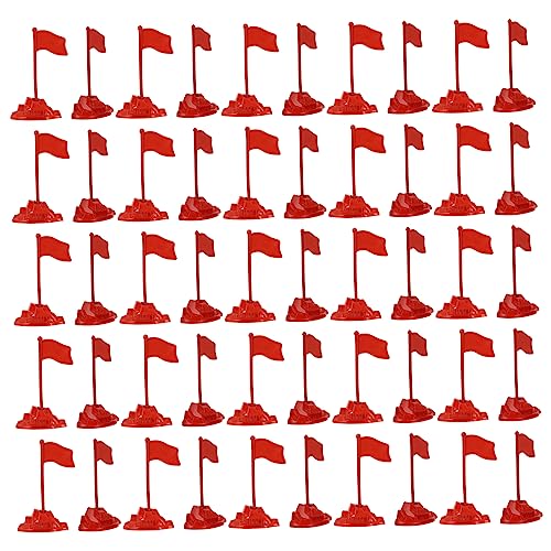 Toddmomy 50 Sätze Sandtisch Rote Fahne Miniatur-tischfahne Kleine Mini-stabfahnen Markierungsfähnchen Aus Kunststoff Rote Fahne Aus Kunststoff Spielzeug Rot DIY Plastik Sandkasten Flagge von Toddmomy