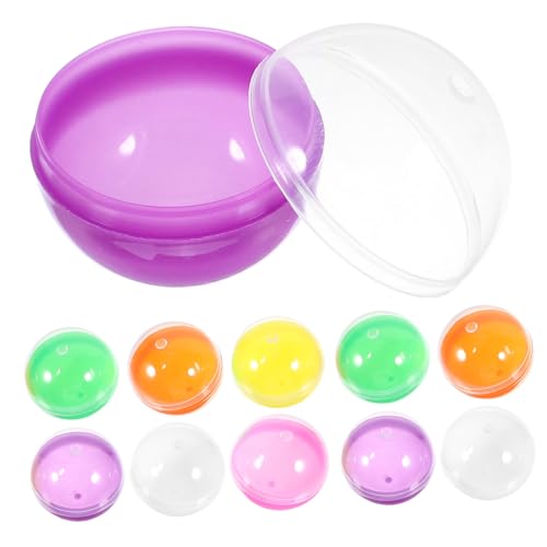 Toddmomy 50 Stück Bunte Befüllbare Kunststoffkugeln Stabile Runde DIY Spielzeugkapseln für Party Kaugummiautomaten Geschenkverpackung Einfach zu Öffnen und Schließen von Toddmomy