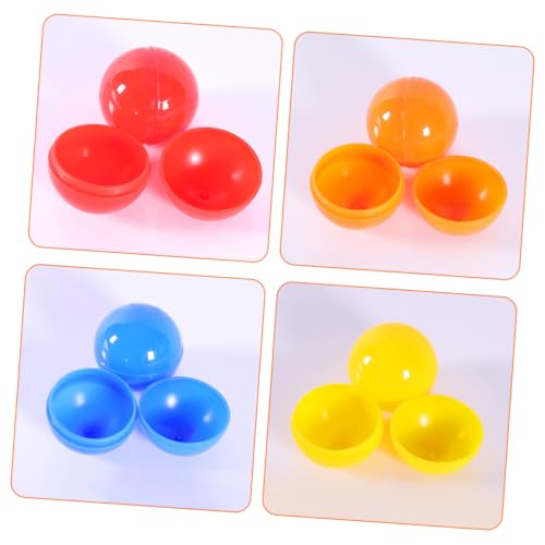 Toddmomy 50 Stück Bunte Lotteriekugeln zum Öffnen Hohlkugeln aus Kunststoff Befüllbare Raffle Balls für Partyspiele Tombola und Gewinnspiele Farben Je Praktische Überraschungsbälle von Toddmomy