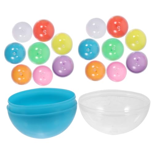 Toddmomy 50 Stück Halbtransparente Lotteriekugeln aus Hochwertigem Leere Kapseln für Partyspiele Tombola und Gewinnspiele Bunte Ziehungsbälle für Veranstaltungen und Feierlichkeiten von Toddmomy