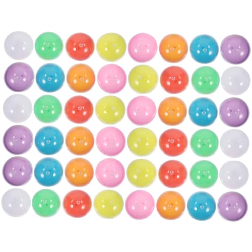 Toddmomy 50 Stück Halbtransparente Offene Spielkugeln aus Leichtem Material Wiederverwendbare und Party Lotteriebälle Bunte Unterhaltungskugeln für Spiele und Events von Toddmomy