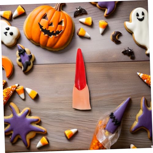 Toddmomy 50 Stück Halloween Fake Fingertip Claws mit Roten Nägeln Realistische Simulation Finger Requisiten für Kostüme Cosplay Gruselige Partydekoration und Scherzartikel Toddmomy 50 Stück Halloween Fake Fingertip Claws mit Roten Nägeln Realistische Simulation Finger Requisiten für Kostüme Cosplay Gruselige Partydekoration und Scherzartikel von Toddmomy