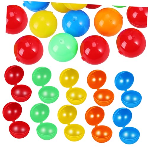 Toddmomy 50 Stück Hohlen Raffle Bälle Befüllbare Plastikkugeln für Tombola Partygeschenke Schulveranstaltungen Familienfeiern Rot Gelb Grün Orange Blau von Toddmomy