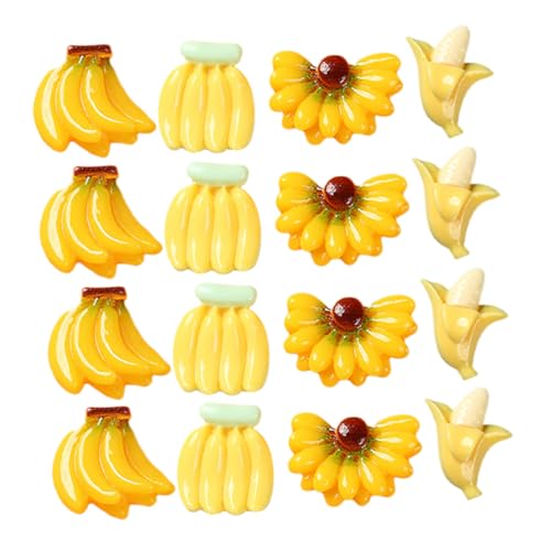 Toddmomy 50 Stück Mini Bananen Gefülltes Modell Kunstdekor Innensimulation Harte Früchte Schale Gefälschte Banane Mini Süßes Zeug Bananen Requisite Bananen Schlüsselanhänger von Toddmomy