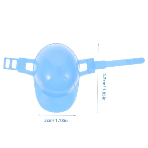 Toddmomy 50 Stück Mini Bauhelm Kunststoff Mini Helm Puppenzubehör Leicht Robust für Puppendekoration Party Basteln Hellblau von Toddmomy