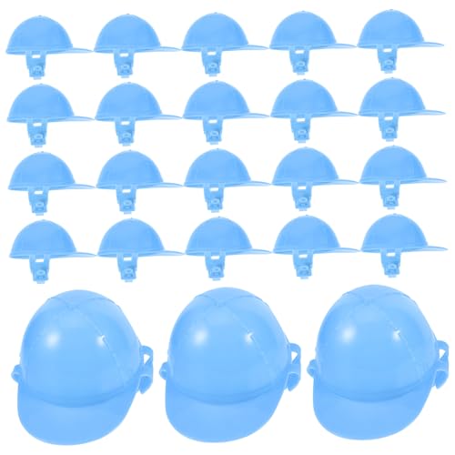 Toddmomy 50 Stück Mini -Helm -Helm Schutzhelme Mini-schutzhelm Szene Babypuppe Zubehör Puppenhelm Mini-sicherheitshut- Kappe Miniatur Junge Mini-bauhut Plastik Sky-Blue von Toddmomy
