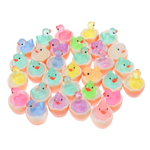 Toddmomy 50 Stück Mini Leuchtende Harz Enten Nachtglühende Figuren für Puppenhaus Mikrogarten Festtagsdekorationen Robuste Charmante Tierfiguren aus Widerstandsfähigem Material für Kreative von Toddmomy