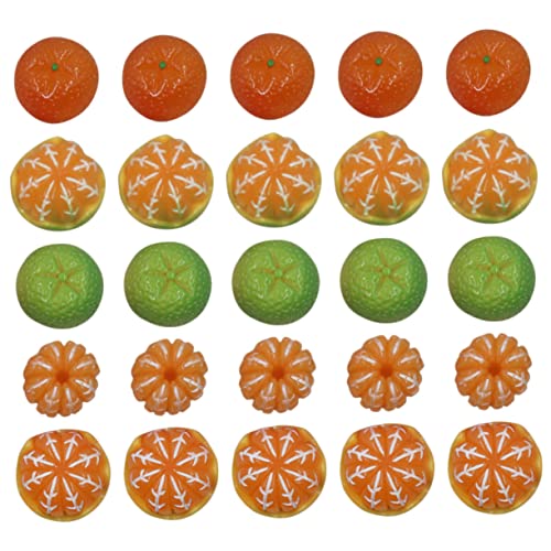 Toddmomy 50 Stück Miniaturharz -Früchte Dekoration künstliche Orangen Kunstfruchtdekor realistisch Fruchtzauber orangefarbene Reize Orangen Dekoration Fruchtschmuck von Toddmomy