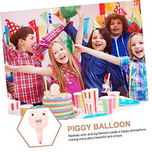 Toddmomy 50 Stück Pig Aluminium Folienballons Handliche Aufblasbare Party Deko Realistische Schwein Motive Leicht Anzuwenden für Kindergeburtstag und Dekoration von Toddmomy