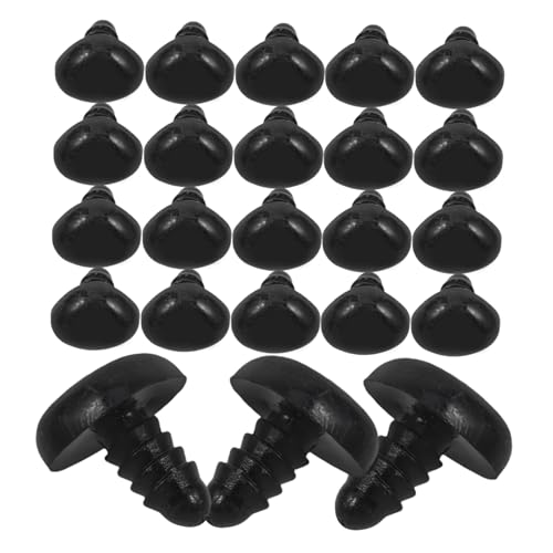 Toddmomy 50 Stück Puppennasenzubehör Gehäkelte Tiernase Tierhandwerk Nase Plüschpuppennase Babypuppennase Unser Karikatur Ausgestopfte Tiere Nase Material Black Plastik von Toddmomy