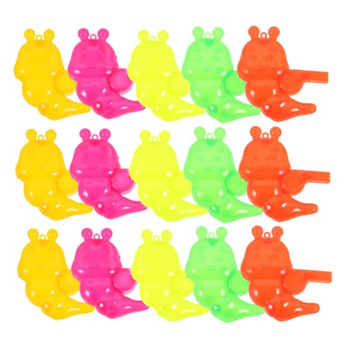 Toddmomy 50 Stück Teiliges Bunte Kunststoffpfeifen für Kindergeburtstag Partyspaß Lustige Trillerpfeifen mit Niedlichen Tiermotiven als Giveaways für Mädchen Jungen und Erwachsene von Toddmomy