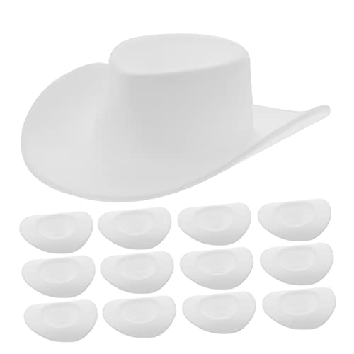 Toddmomy 50 Stück Teiliges Cowboy Hüte für Puppen Filzähnliches Material Leichte Dekorative Hüte für DIY Bastelprojekte Festlicher Western Stil für Puppenhaus und Kindergeburtstag von Toddmomy