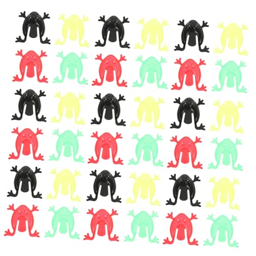 Toddmomy 50 Stück Teiliges Kunststoff Hüpf Frosch Bunte Frösche Outdoor für Jungen und Mädchen Party Goodies Leichte Langlebige Federspringer von Toddmomy