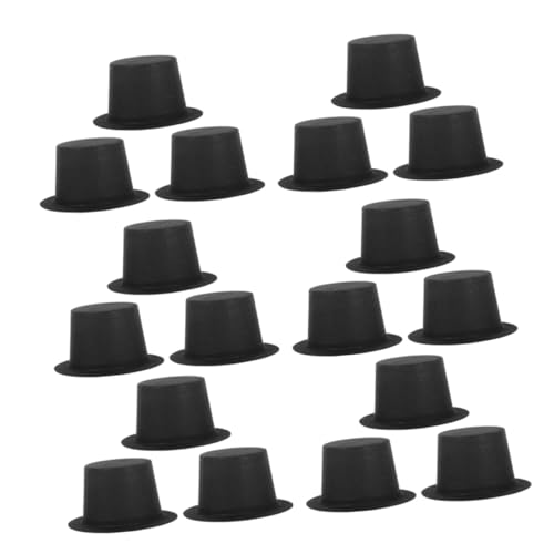 Toddmomy 50 Stück Teiliges Schwarze Mini Top Hats aus PVC mit Samtoberfläche Mini Hüte zum Basteln und DIY Vielseitige Weihnachtsdekoration für Puppen Party und Kreative Heimdekoration von Toddmomy