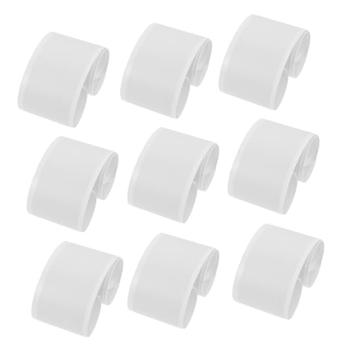 Toddmomy 50 Stück Weiße Slap Armbänder für DIY Blank Snap Bands mit Reiner Weißer Oberfläche für Bastelprojekte Geburtstagsfeiern und Gruppenaktivitäten von Toddmomy
