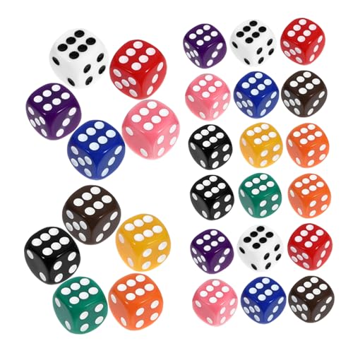 Toddmomy 50 Stück aus Acryl Masse Spiel Partywürfel Partygeschenk Würfeln Requisitenwürfel Acrylwürfel -Layouts mehrseitige Acryl- -Requisite von Toddmomy