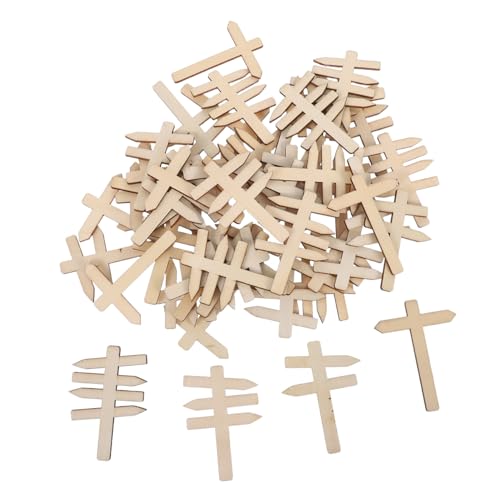 Toddmomy 50 Stück dekorativer Einsatz Holzstraßenschild Zeichen für die Wanddekoration Blumenkolbenpflanze Handwerk Lernspielzeug für Kleinkinder Verkehrszeichenspielzeug für Khaki von Toddmomy