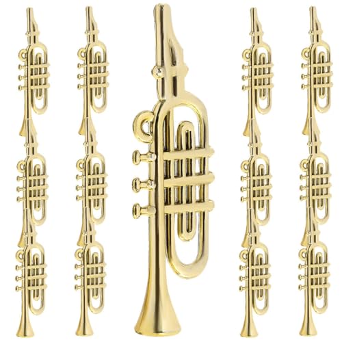 Toddmomy 50 Teiliges Weihnachtsbaum – Mini Musikinstrumente Winzige Trompeten Trompeten Flöte Saxophon Modelle Für Heimwerkerarbeiten Und Festliche Präsentationen von Toddmomy