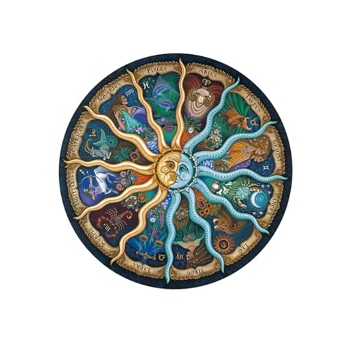 Toddmomy 500Stücke Rundes Papier Puzzle für Erwachsene Teile Zodiac Puzzle Pädagogisches Bunt für Entspannende Stunden und Familienaktivitäten Toddmomy 500Stücke Rundes Papier Puzzle für Erwachsene Teile Zodiac Puzzle Pädagogisches Bunt für Entspannende Stunden und Familienaktivitäten von Toddmomy