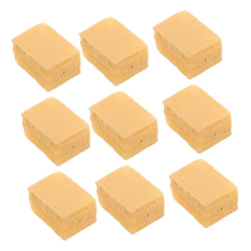 Toddmomy 50Stücke Mini Heuballen für DIY Dekoration Langlebige Mini Ballen für Sicher und Lehrreich für Puppenhaus und Garten Tierfuttertaschen Zubehör von Toddmomy