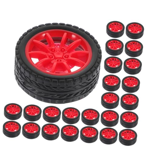 Toddmomy 50stücke Kleine Spielzeugautoräder Rc-autoreifen-zubehör Kleine Kunststoffräder Für Modellfahrzeuge Spielzeugersatzteile von Toddmomy
