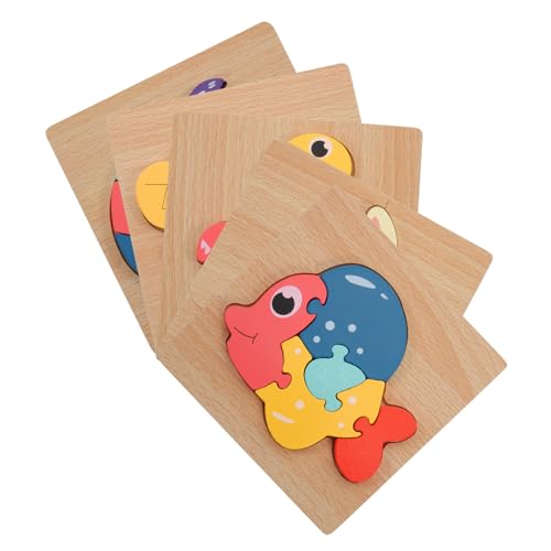 Toddmomy 5Stücke Holzpuzzle für Kleinkinder Teiliges Tier und Verkehrsmittel Holzrätsel Kognitiven Fähigkeiten und Hand Augen Koordination für Ab Jahren von Toddmomy