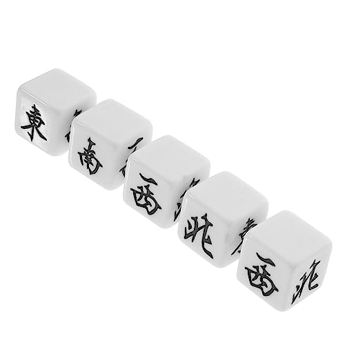 Toddmomy 5Stücke Mahjong Würfel aus Windrichtung Würfel für Brettspiele und Partys Leicht und Tragbar Rundes Eckdesign für Angenehmes Spielgefühl für Gesellige Runden Toddmomy 5Stücke Mahjong Würfel aus Windrichtung Würfel für Brettspiele und Partys Leicht und Tragbar Rundes Eckdesign für Angenehmes Spielgefühl für Gesellige Runden von Toddmomy
