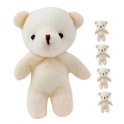 Toddmomy 5Stücke Mini Bärenanhänger Niedliche Plüschbären Figuren für Schlüsselanhänger Taschen und DIY Projekte Kindergeburtstage Hochzeiten und Feiertage von Toddmomy