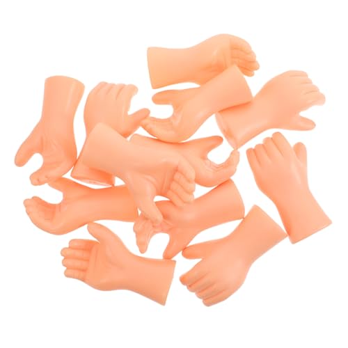 Toddmomy 6 Paare Miniatur Puppenhände Kunststoff Ersatzteile für DIY Puppenherstellung Realistische Gelenke Bastelzubehör Flexible Handalternativen für Figuren von Toddmomy